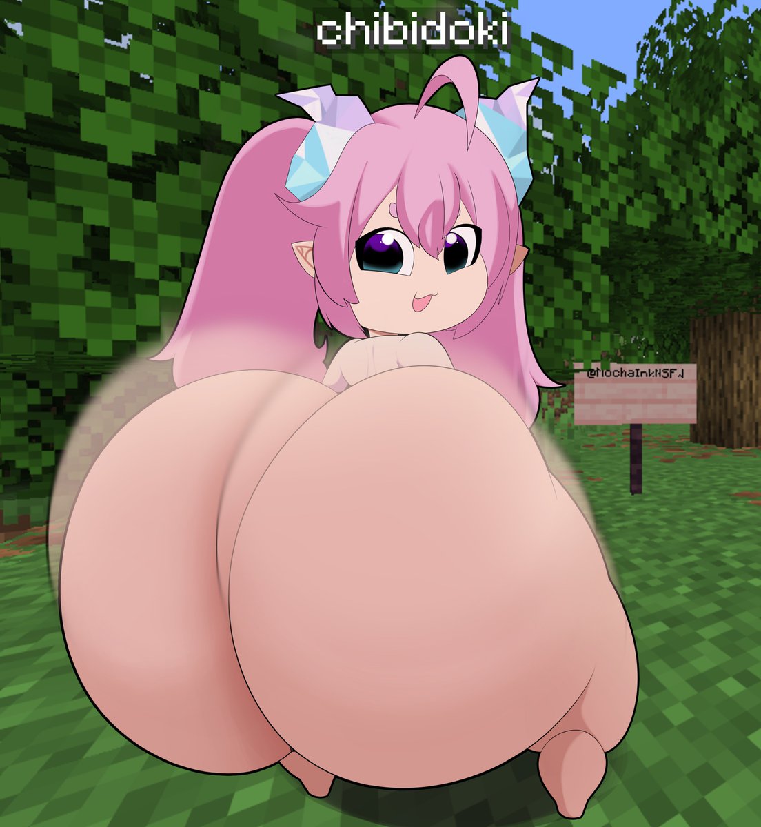 MochainkNSFW's tweet photo. CHIBIDOKI?!

#minecraft #Vtuber https://t.co/Q5AGwYhERx