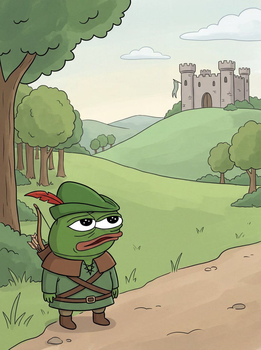 RobinPepeCoin's tweet photo. He has seen castles before, just not this one https://t.co/x0bgiS3kef