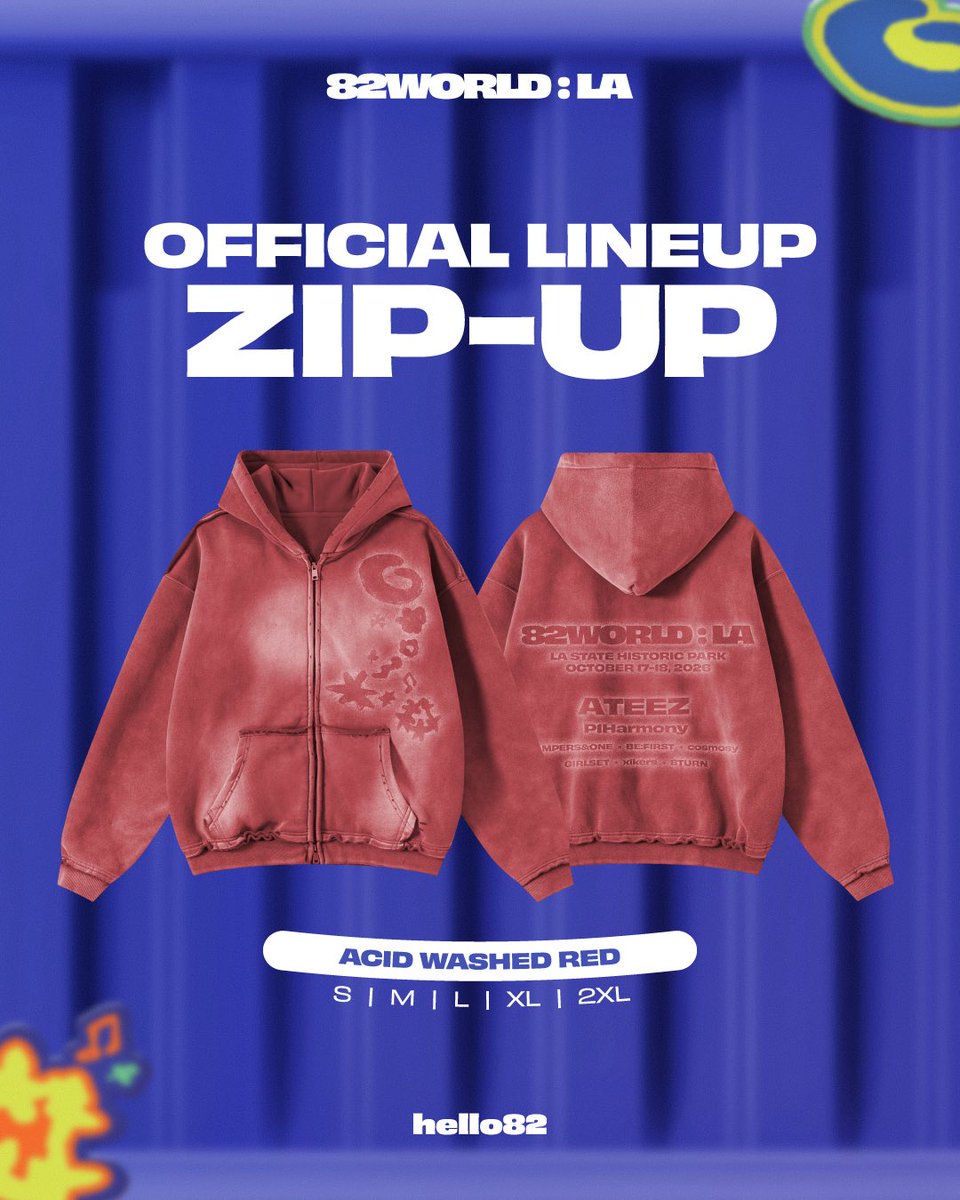 hello82PRESENTS's tweet photo. 82WORLD : LA OFFICIAL MERCH DROP

PRE-ORDER AVAILABLE ONLINE ⬇️
🔗 https://t.co/vpSH6dpnlK — Starting 09.28 7PM PT

AVAILABLE ON-SITE ⬇️
📍 @hello82LA — Starting 10.14

🗓️ October 17-18, 2026
📍 LA State Historic Park

*Online Pre-orders will ship after 82WORLD : LA.
*Select products available at hello82 LA Fan Space.

#82WORLD #82WORLDLA #hello82PRESENTS #hello82