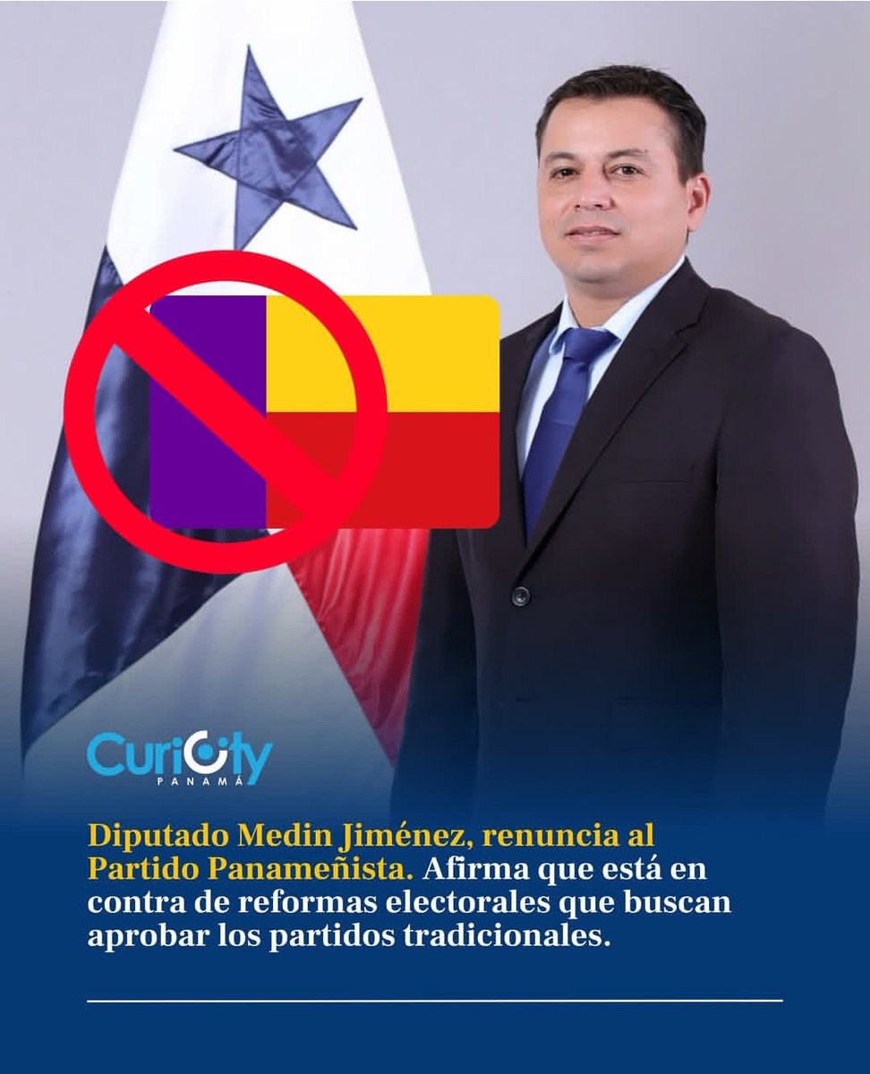 ChialFelix's tweet photo. Diputado panameñista renuncia
al no estar de acuerdo con reformas anti democraticas ..apoyadas por la bancada de su partido... https://t.co/iZfhomUNMe