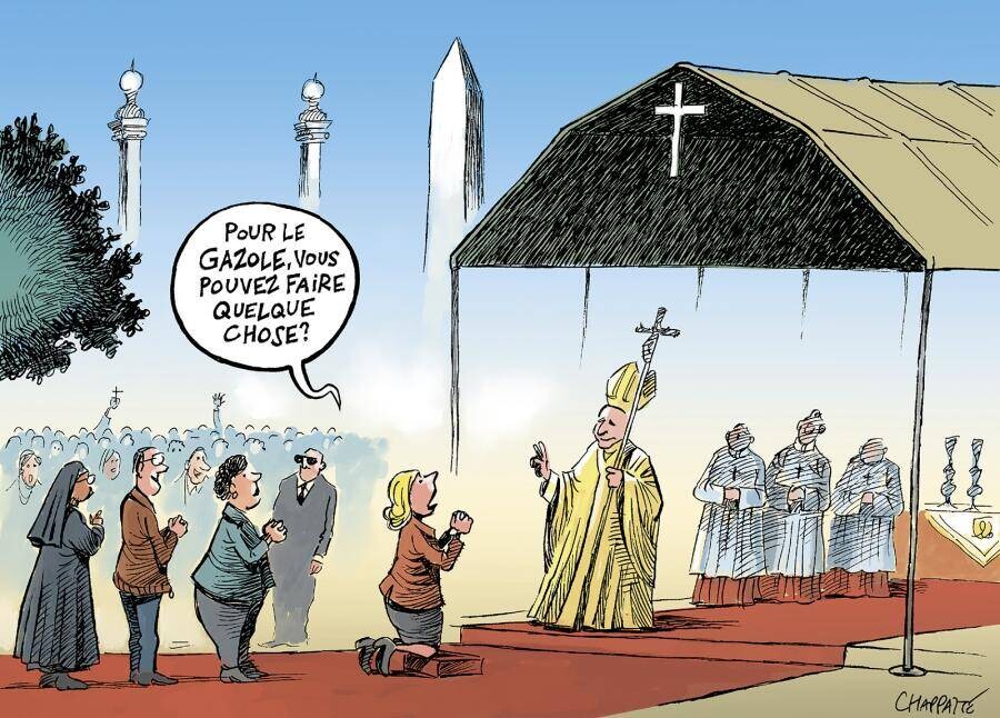 LeTemps's tweet photo. "Derniers dessins" - L'actualité croquée par notre dessinateur @chappatte https://t.co/e37J9R452A