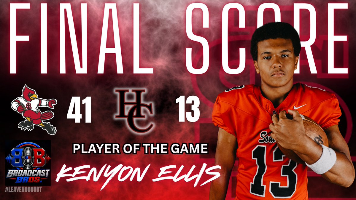 SLTouchdownClub's tweet photo. CARDS WIN!

South Laurel improves their record to 5-1 with a victory over Harlan County. 

Congratulations to the Broadcast Bros Player of the Game - Kenyon Ellis.

#onwardcards #leavenodoubt https://t.co/eARptgiUFQ