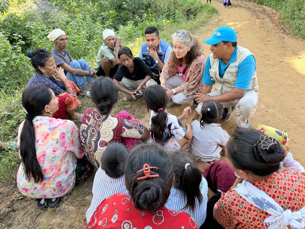 UN_Nepal's tweet photo. “A month after the floods, families in Rasuwa are asking how do we rebuild our homes/livelihoods?
Relief is urgent. Recovery will take sustained action. The people of Nepal shouldn't have to rebuild their futures alone.”RC Lila Pieters Yahia
Full Message↘️https://t.co/E45MSFr9vl https://t.co/2Y3Vss3Xtb
