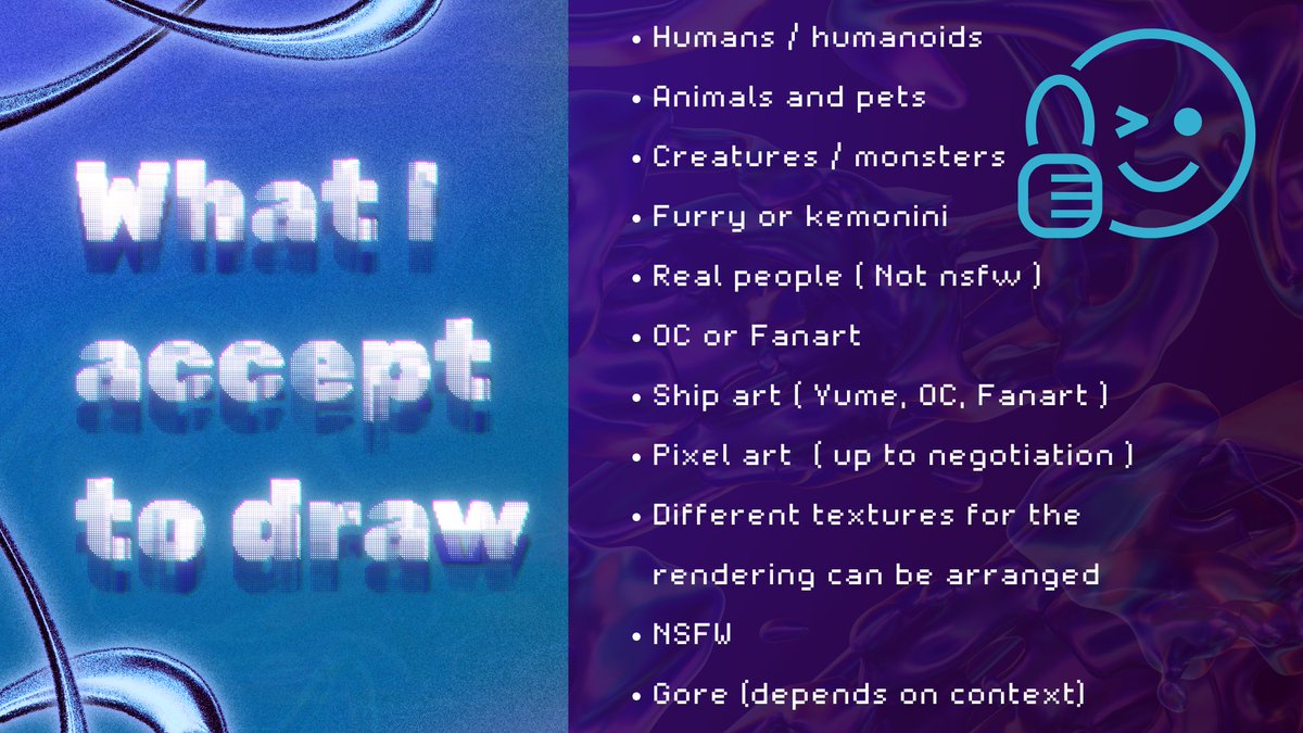 bleun_mar's tweet photo. C0MM!SS!0NS [ Esp 🇲🇽 - Eng 🇺🇲 ]
Status :  open
Slots : [ 6 / 6 ]

Payment stuff will be talked about in DMs and Highlighted Stories, If you are interested comment " DM " and we will talk further on what you want!  If you don't want / can't buy, just share! Anything helps :D

#Art https://t.co/SUEixa7m3y