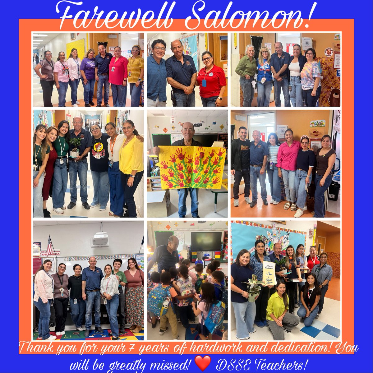 ADelgado_DSSE's tweet photo. ❤️ **FAREWELL, Mr. SALOMÓN!** ❤️

Thank you for **7 wonderful years** of hard work, dedication, and memories! Your kindness and support have meant so much to us and our students.

You will truly be missed! Wishing you happiness and success in your next chapter! ❤️ https://t.co/YLFkrx4IMq