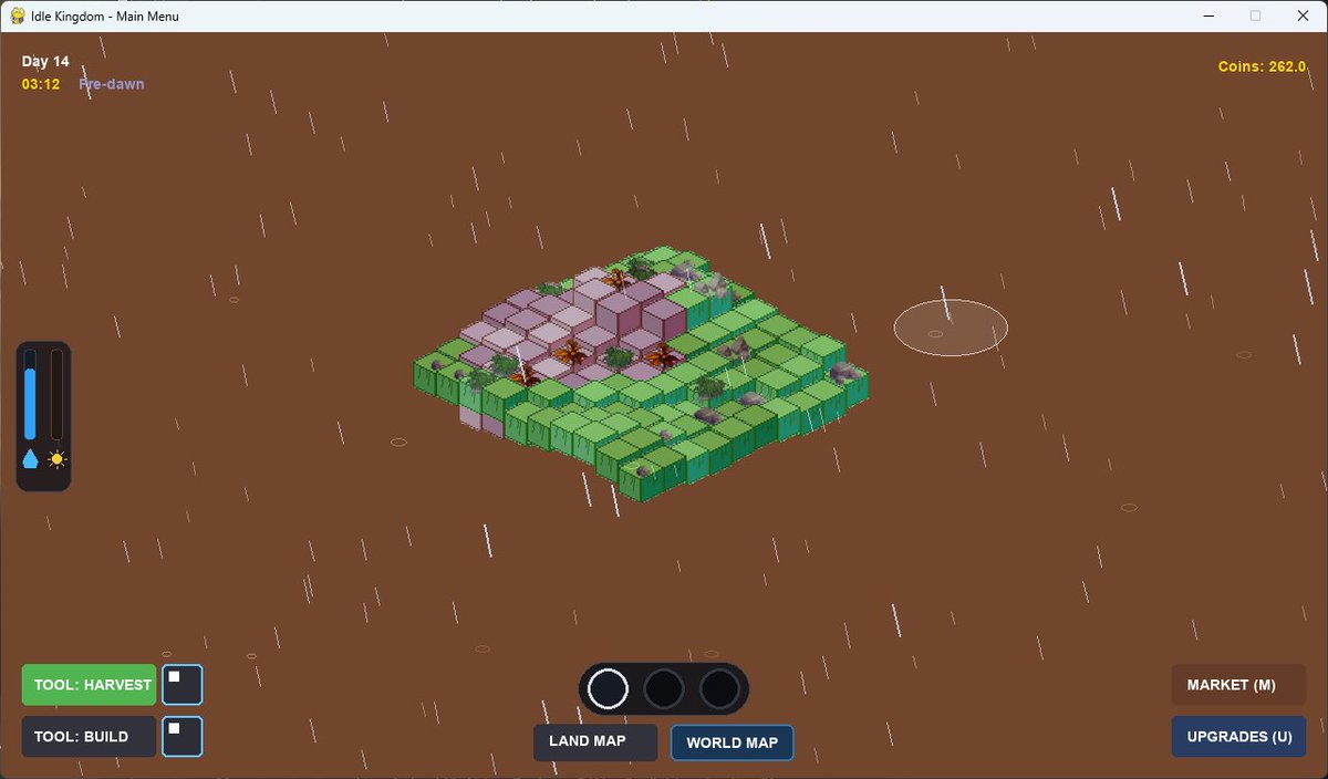 MysticalM_Media's tweet photo. New systems that make sense for harvesting.
#IdleKingdom 
#MysticalMenagerieMedia 
#Indiedev #Gamedev #GameDesign #Steamgame #Pygame https://t.co/UDVIeRKkqI
