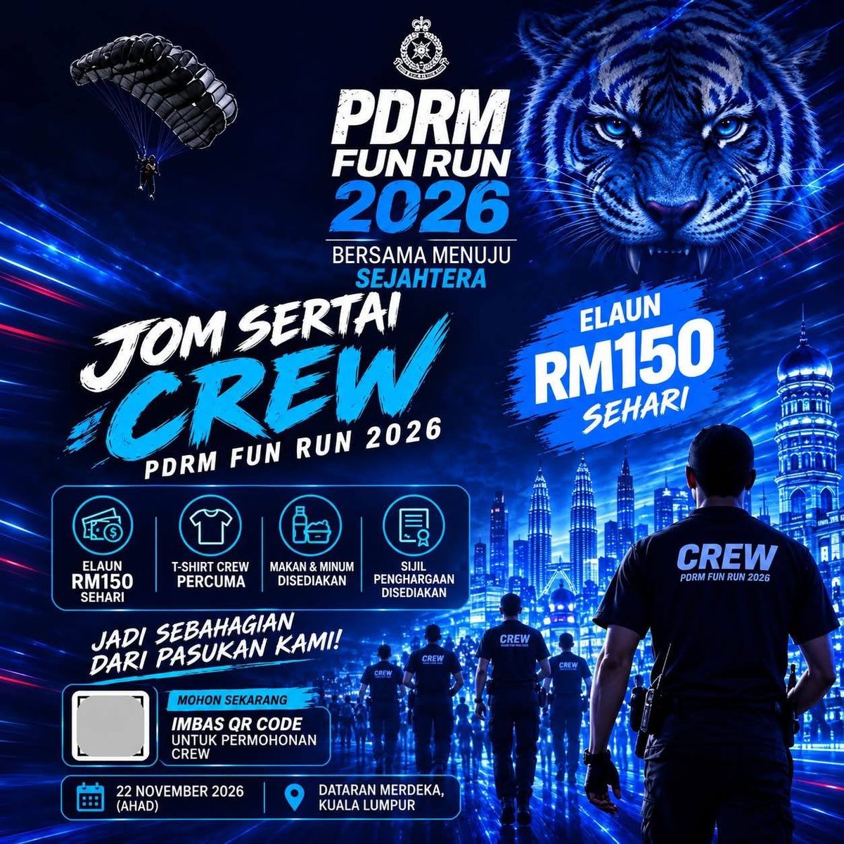 PDRMsia's tweet photo. #BeSmartStayAlert
#LetsFightScammerTogether

[HEBAHAN] SCAM ALERT: TIADA PENGAMBILAN KRU PDRM FUN RUN 2026

Bacaan lanjut menerusi pautan berikut, 
https://t.co/ay8F86ToiC https://t.co/5OlxxPMv7C