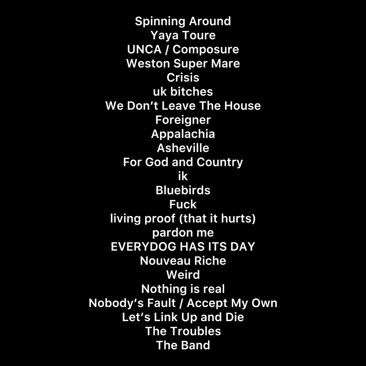daneshutup's tweet photo. GOD SAVE THE THREE TOUR OFFICIAL SETLIST https://t.co/Fmq8t0dCss