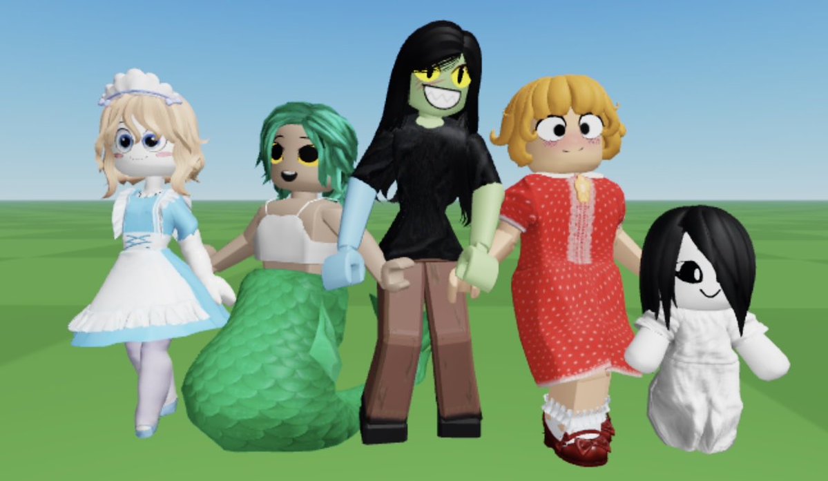 diegop70207's tweet photo. My 5 girls in Roblox #emmytherobot #thelittletrashmaid #zomcom #poppythegirlwhosleptin100years #erma #webtoon #roblox #catalogavatarcreator https://t.co/v5sYndzuaF