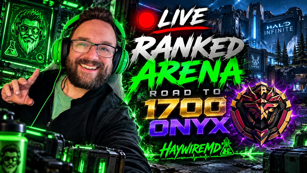 HaywireMD's tweet photo. Late-night Ranked Arena grind is ON. ๐ด
1700 ONYX is still the target โ letโs see how far we can push it tonight.
โก๐งช
#Halo #RazerAffiliate #TwitchAffiliate #GamingOnRumble #YouTuber #LiveOnKICK https://t.co/CHMCcGu97Y