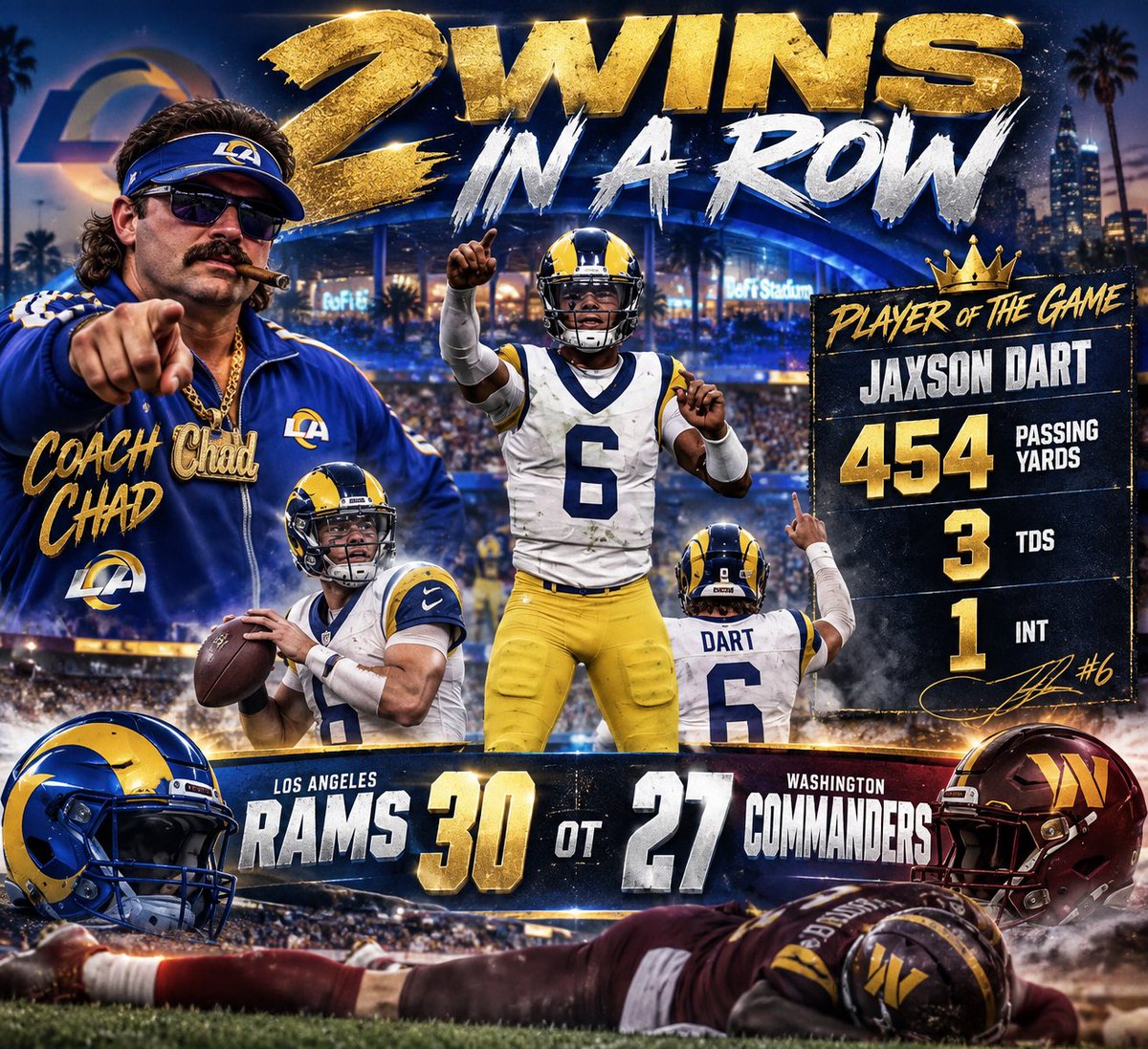 XCFL_CHADD's tweet photo. Coach Chad and the Rams grab 2 in a row! Onto Detroit! @XCFLNetwork https://t.co/rmTLjRmNXw