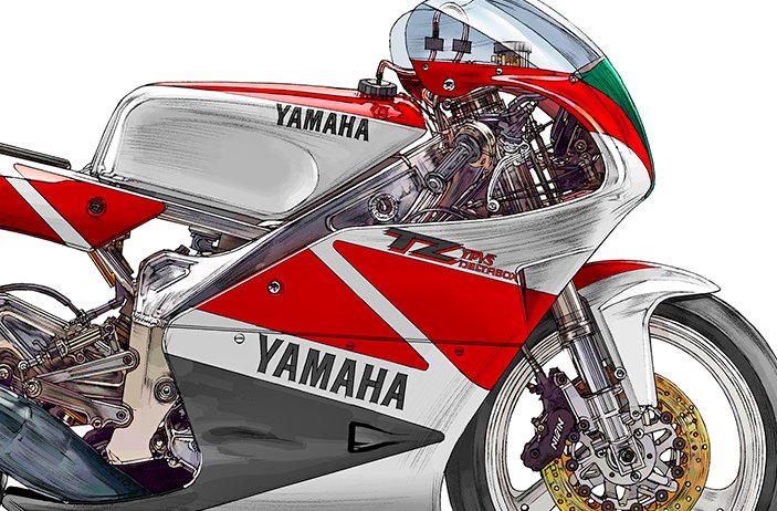 racersofficial's tweet photo. さて、次号12月24日発売予定の『レーサーズ』Vol.82は、TZ250パート2と称してV型2気筒エンジンを積んだモデルを特集します。YZR250を意識したヤマハMS開発部渾身の市販車であり、まさにファクトリーレーサーレプリカ。そこに搭載されたイノベーションと開発陣の思いを詳解します。（編集カトウ） https://t.co/26BpbUgopl