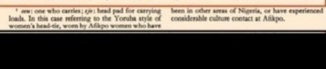 blackgoldIfy's tweet photo. Why am I not shocked? Typical deeply intense inferiority complex from this lots. You’re so desperate to claim Social Media Influencer Ancestors that you didn’t even bother to properly read the source you posted.

The screenshot you shared is from Simon Ottenberg’s 1955 work focusing specifically on Afikpo Igbo.....a completely different Igbo community from Onitsha. Yet, in typical copy and paste fashion of you free education low IQ Yariba Ronu Agberos, you grabbed a reference without understanding its geographical or cultural context and presented it as though it proved your point.

What makes this even more embarrassing is that the very page you posted explains what the author meant. The footnote literally identifies the Yoruba item being referenced as a “head pad for carrying loads.” It is right there on the page.

In other words, the source you proudly posted has absolutely nothing to do with the gele you are trying to claim. It refers to that round cloth pad you lots place in your head to cushion and stabilize loads being carried. Had you actually read your own source instead of rushing to claim Social Media Influencer Ancestors, you would have noticed that yourself.

And while we’re discussing chronology, if you knew wtf you're referencing or where it came from, you would have known that several of the images already slapped off that deeply intense inferiority complex desperation you're about to display.  

For example, the dates of these photographs:

The first photograph is from 1905....50 years before Ottenberg’s 1955 publication.

The second photograph dates to the late 1800s....more than half a century before that publication.

So citing a 1955 description of a Yoruba "load-carrying head pad" does not establish that the much earlier Igbo ICHAFU shown in these photographs originated from Yariba gele. Those are two separate claims, and your own source does not establish the connection you are trying to make. It was clear as daylight. 

ICHAFU is not the same thing as the Yariba handkerchief which you all changed to head-tie in modern days.

Y'all deeply intense inferiority complex continously make you Agberos make a fool of yourselves shamelessly. Desperate to claim Social Media Influencer Ancestors. Una insecurities no dey carry last I swear.