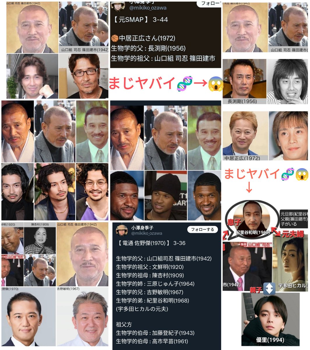 e3koji's tweet photo. 山口組　司忍こと篠田建市
文鮮明のDNA継承者🧬🦎
満洲朝鮮一族
婚外子👪托卵家族👪
ペットショップ家族👪
ものすごい人数になる。

小澤さんより

さらに👁‍🗨を見てほしい
人の👁‍🗨ではない🦎🧬 https://t.co/tpuLd3tYBK
