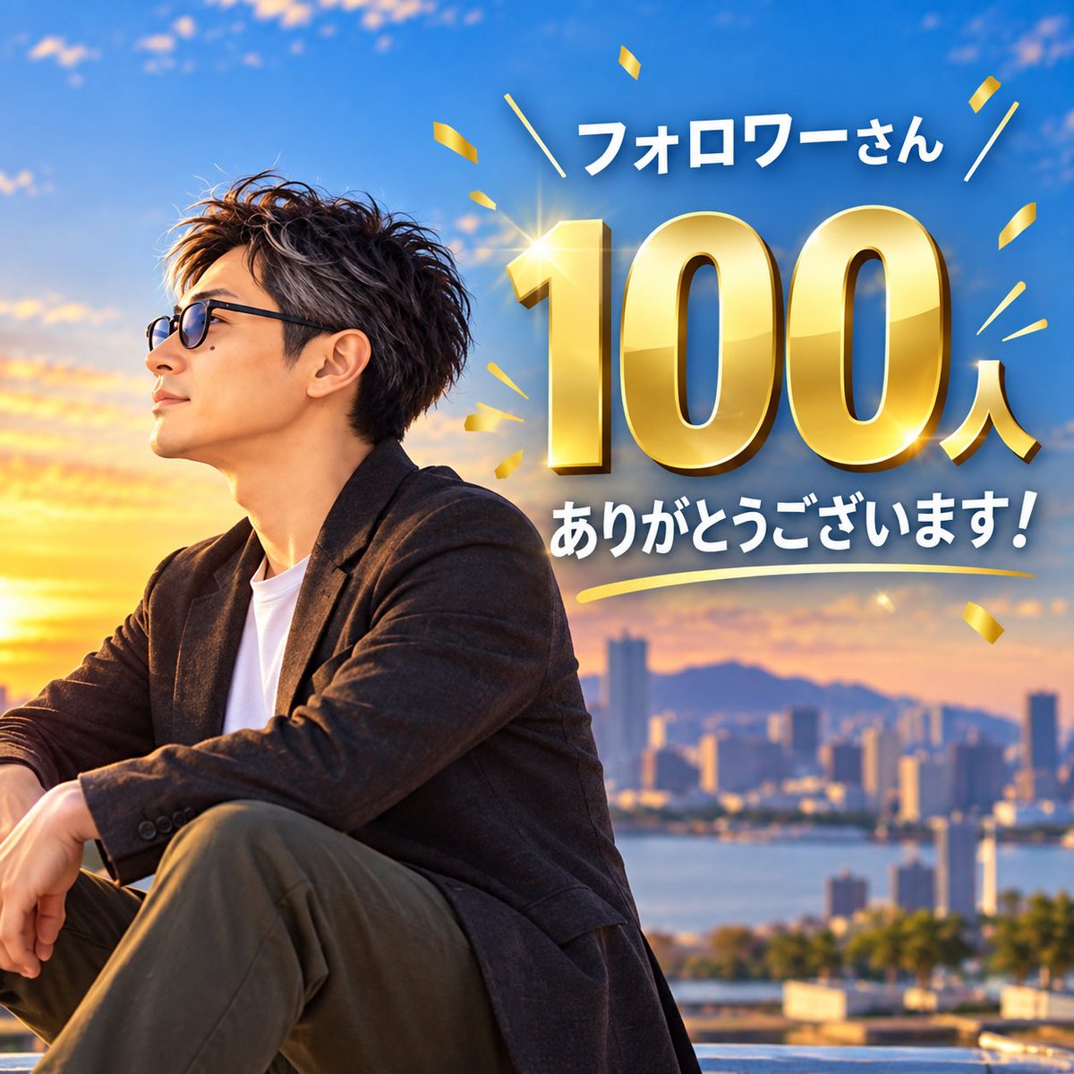 jun_tatenaoshi's tweet photo. Xを始めて2日目。
フォロワーさん100人になりました！
まだ始めたばかりのアカウントを見つけて、
フォローしてくださった皆さん、本当にありがとうございます。

ここから少しずつ。
JUNらしい発信を積み重ねていきます。
これからもよろしくお願いします！ https://t.co/kOskwdJBGH