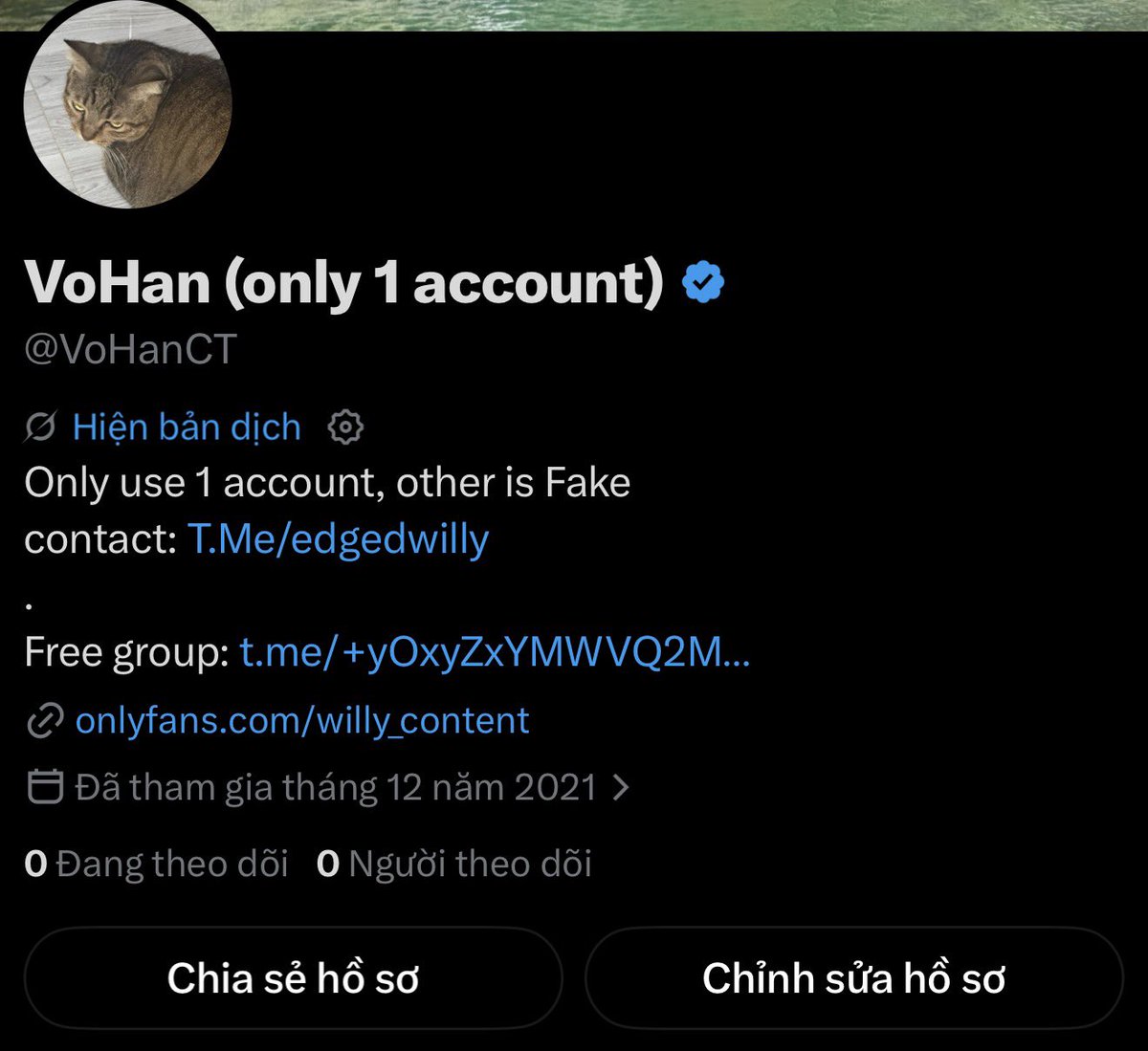 VoHanNewAcc's tweet photo. VoHanCT’s new account. My old account was falsely reported by someone and has been suspended. Please follow my new account and support me!
.
.demo group: https://t.co/PLImlfVZ6g https://t.co/oVB17pASa6