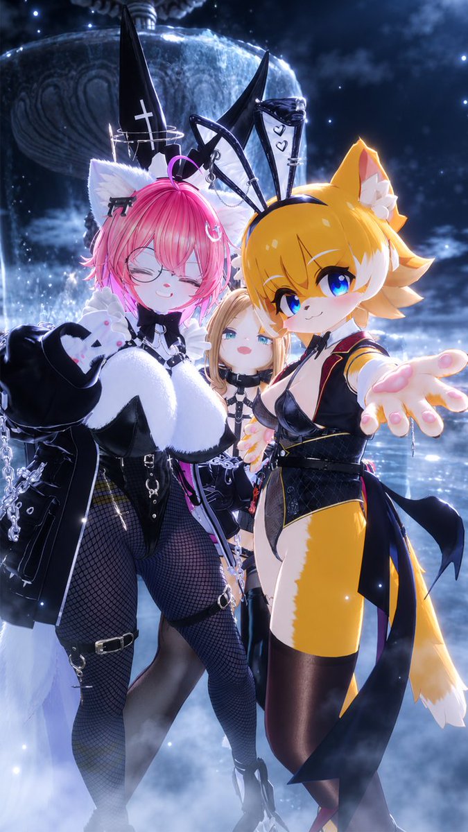 lope_peca's tweet photo. おはよ～ございます🐾✨️
昨晩は十五夜、中秋の名月で開催されたFoxTailさんのメスケモバニー集会に参加させていただきました！
みなさん渾身のバニー改変で360°全方位眼福でございました🥰
今年のバニーはこれで出し納めかな？ｗ

#おはようＶTuber #VRC https://t.co/YsLhiqedQr