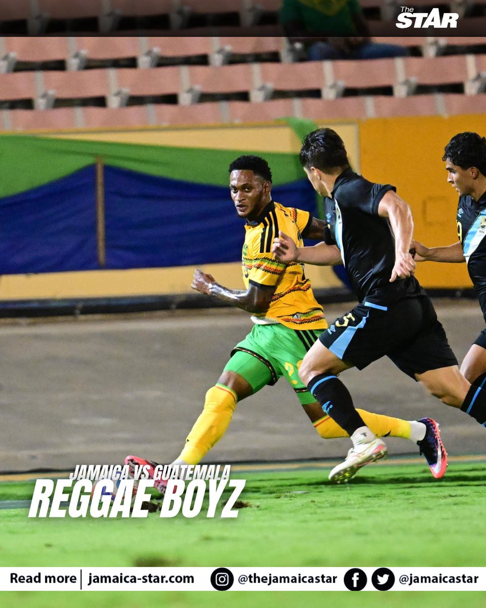 jamaicastar's tweet photo. #StarSports: The Reggae Boyz secure a thrilling 3-2 victory! ⚽️

After 5 goals across the board, Cephas came through with a Last minute winner in the 4th minute of additional time to seal the deal!

The team is back in action on the 28th. Will you be tuning in? 👀🇯🇲 https://t.co/gRq4ApCiIF