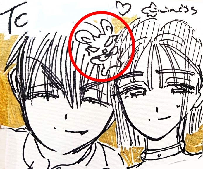 suchine_toki's tweet photo. Big fan of Tillbun showing up in shikishis that have nothing to do with him 🐰 https://t.co/JQNPALIiDZ