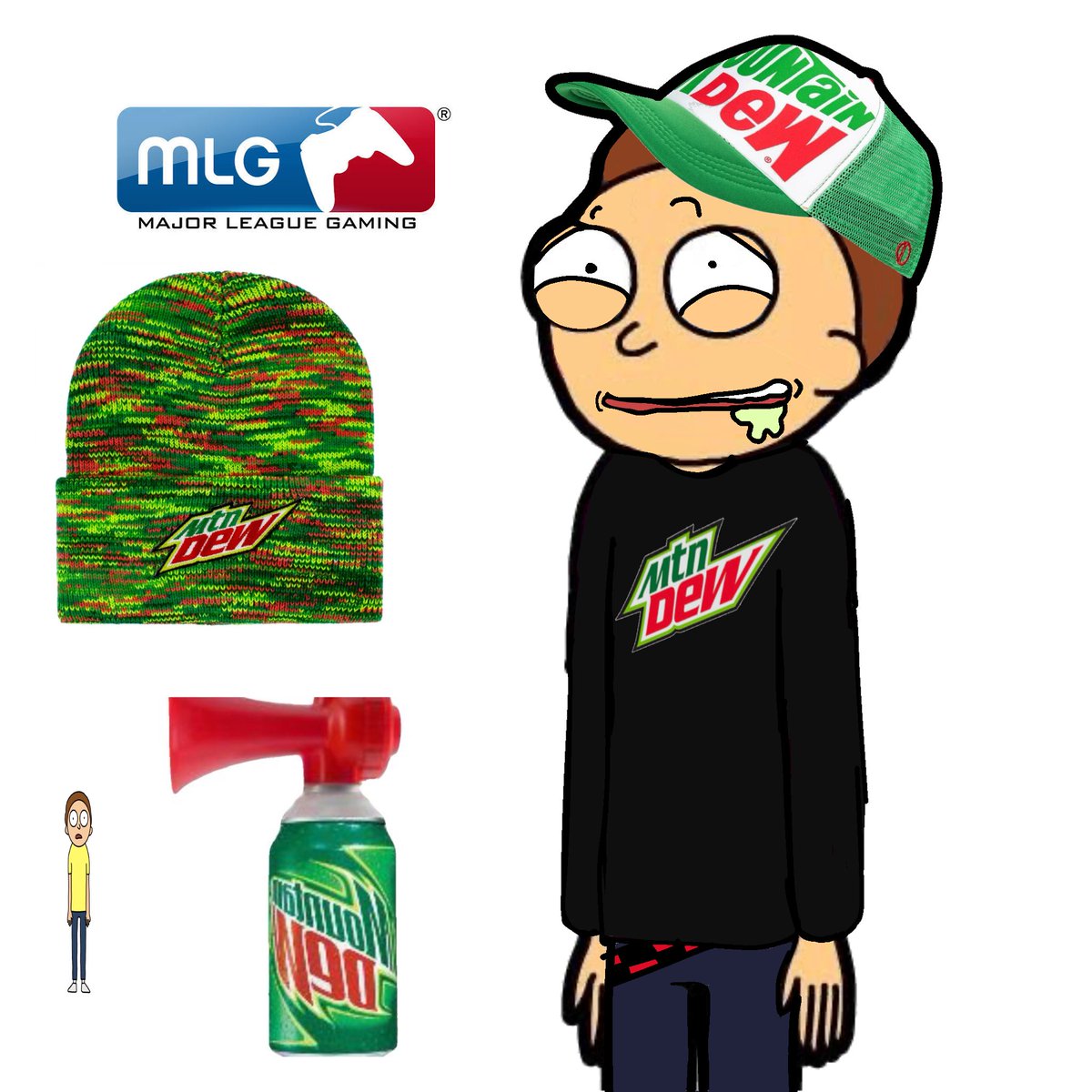 Mortygucci's tweet photo. This is my pocket Morty’s oc he likes all Morty’s except any other drink brand related Morty’s that arent Mountain Dew https://t.co/1Yb1GNE29G