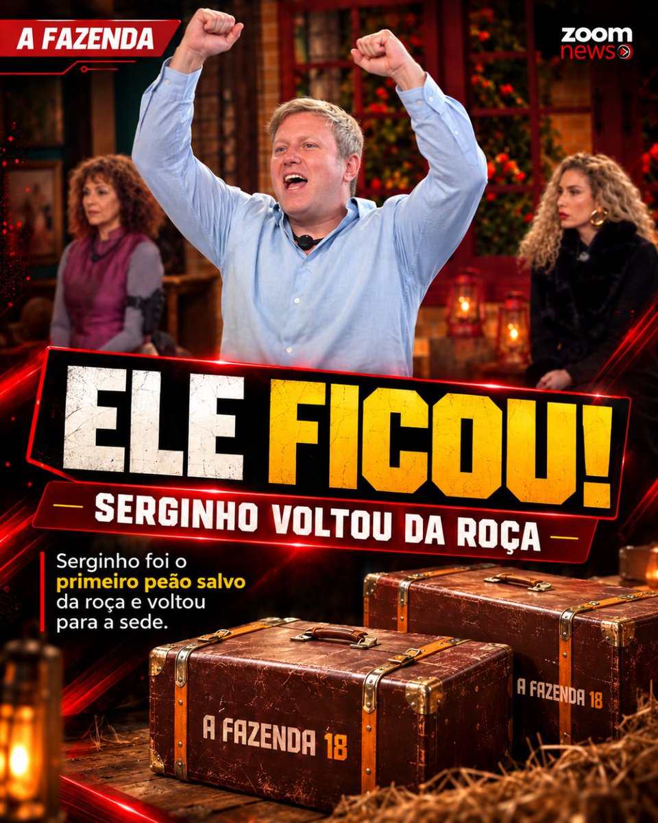 ZoomNewsofc's tweet photo. Sérgio Hondjakoff está Salvo da Roça!
Gostaram?
#AFazenda #TeamSergio https://t.co/pDNM812wIl