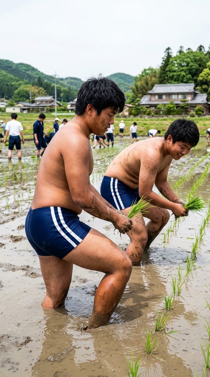 mutifukuyoka's tweet photo. 田植えのシーズンは過ぎましたが…
水着フェチの方もブルマフェチの方も体操服フェチの方もポッチャリフェチの方も泥んこフェチの方も。色んな方に楽しめるようなバリエーションにしました😁 https://t.co/nDNRkj187S