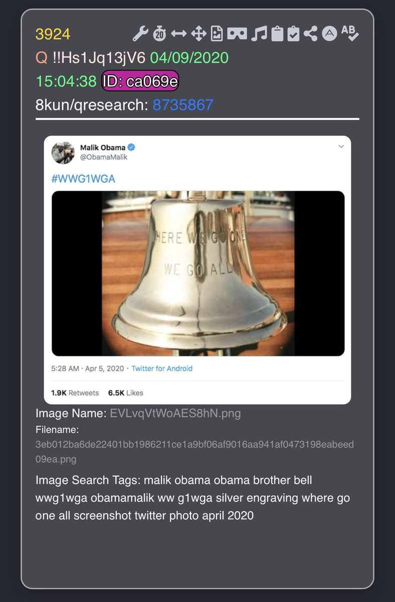 truestormyjoe's tweet photo. Hey your Q got a nod
@ObamaMalik 

WWG1WGA 🔔 https://t.co/tUVhAOKR7G