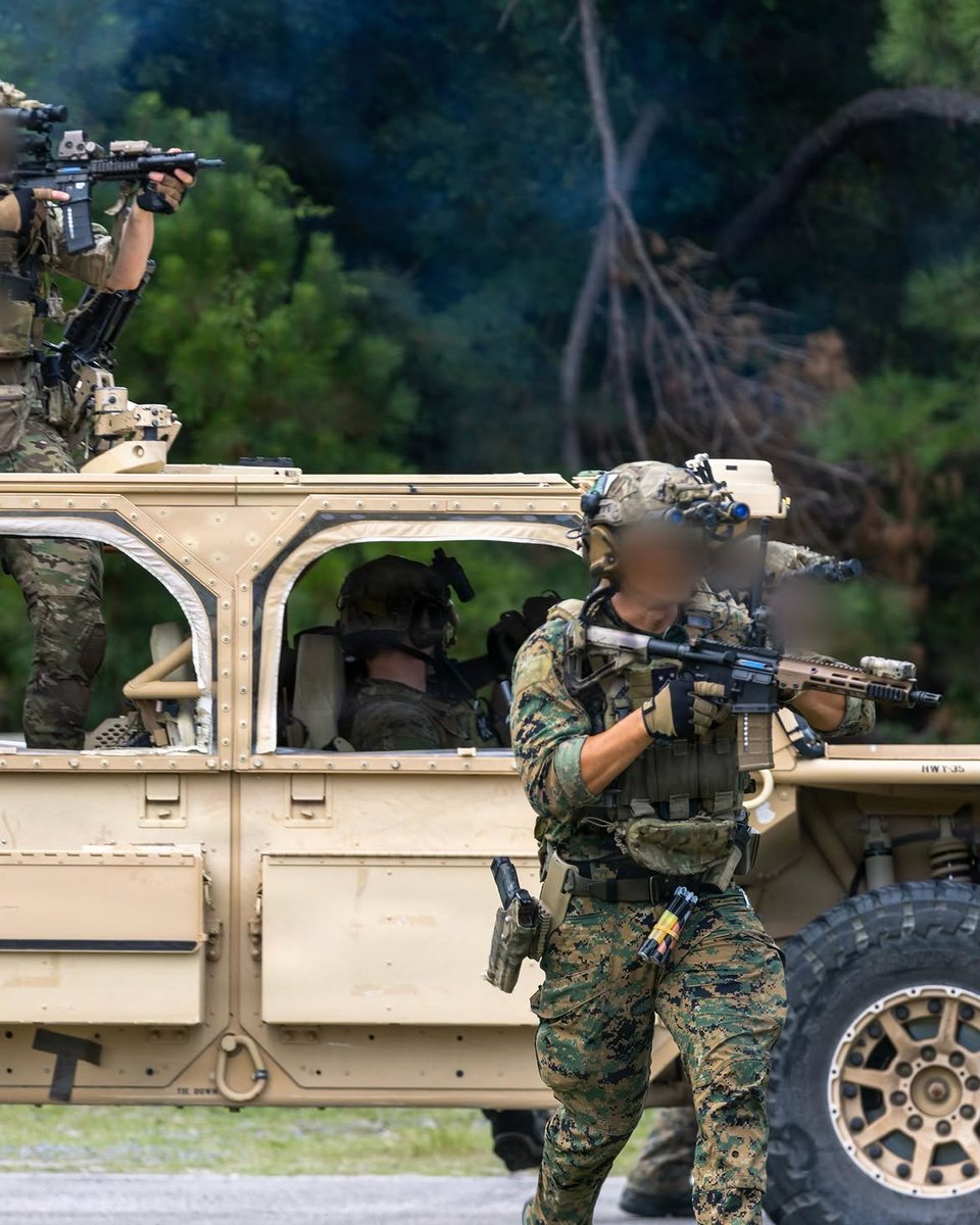 SFBOYS08's tweet photo. 🇺🇸  3rd Special Forces Group (Airborne), U.S. Marine Raiders assigned to the 2nd Raider Battalion, and Pararescuemen assigned to the 21st Special Tactics Squadron during exercise Storm Flag Pope on Camp Lejeune, July 17, 2026. https://t.co/ufbQ3p8E9W