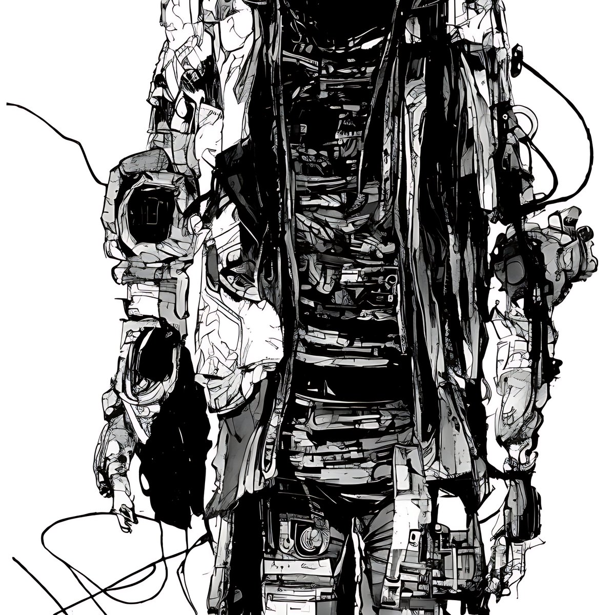 SpaceSoup8's tweet photo. Already finding collectors who value "raw AI artistry" over polished outputs.  

#Scavengers #Objkt https://t.co/0Uxph2S00Y