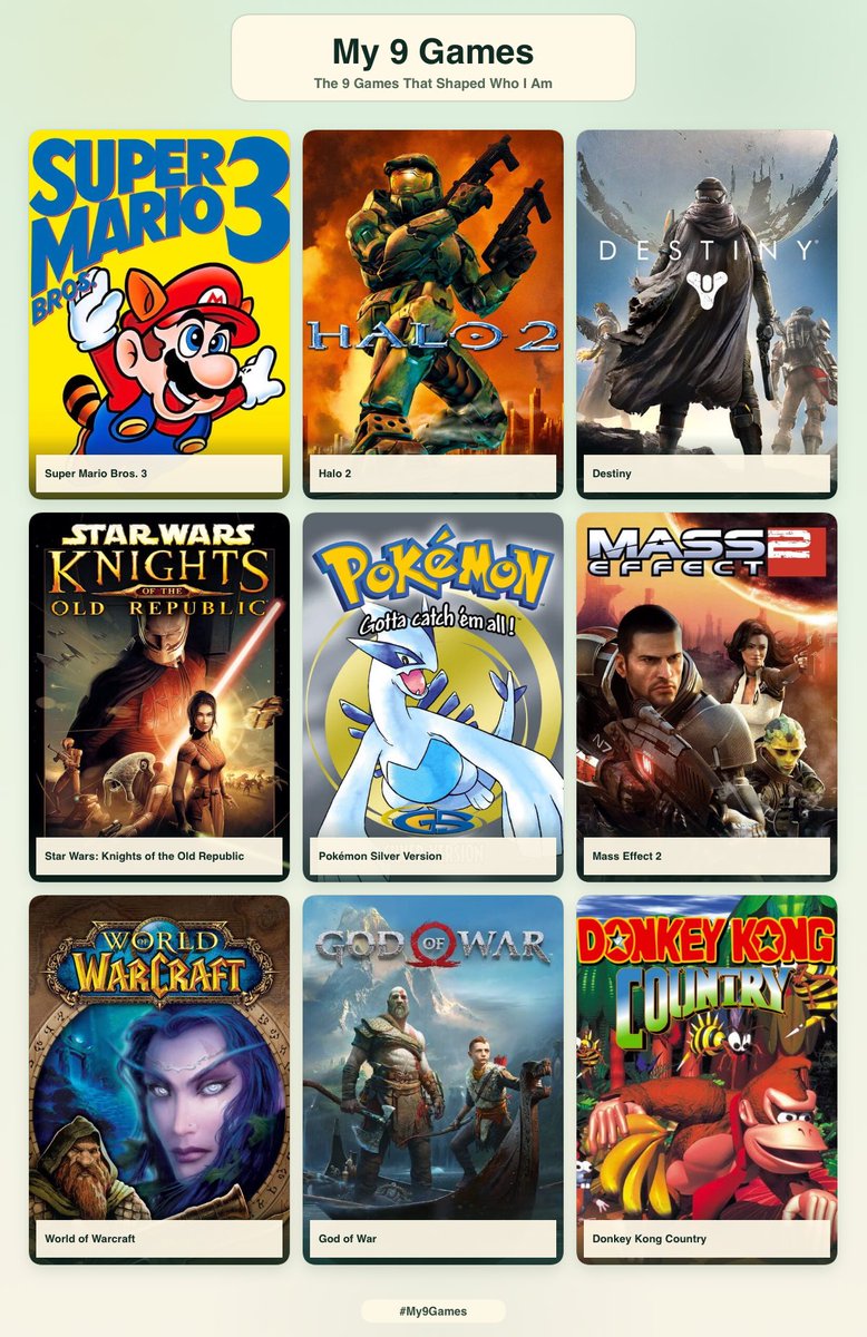 BobbyConwell's tweet photo. My 9 games #My9Games https://t.co/XK4MfpRRMG https://t.co/hY4bYaEG1z