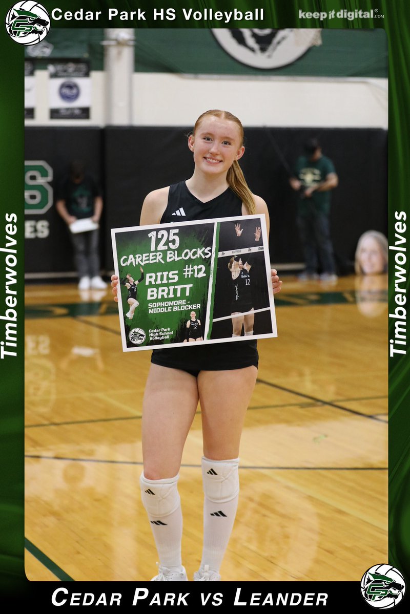 cphsvb2018's tweet photo. Congratulations to Sophomore Middle Blocker Riis Britt on achieving 125 blocks! So proud of you!
Let’s GO 💚🐺 #CPProud #SameStandardDifferentLevel #ForthepackWiththepack #EarnedNotGiven2026 https://t.co/IjkU8PdTQp