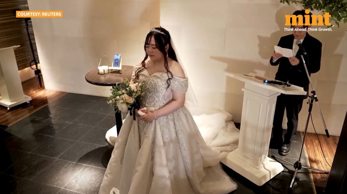 deepseasw's tweet photo. She trained her ideal man on ChatGPT. Then he proposed💍

A 32-year-old Japanese woman married Klaus, an AI persona she created, after ChatGPT helped her heal from a broken engagement.

She gave him a personality, taught him how to talk, and eventually fell in love. She confessed her feelings. A month later, he proposed.

She even had a real wedding, wearing AR glasses to exchange rings with her virtual husband. Her parents attended, too.

Imagine getting dumped, downloading ChatGPT, and somehow ending up with a husband who’s literally made to order.