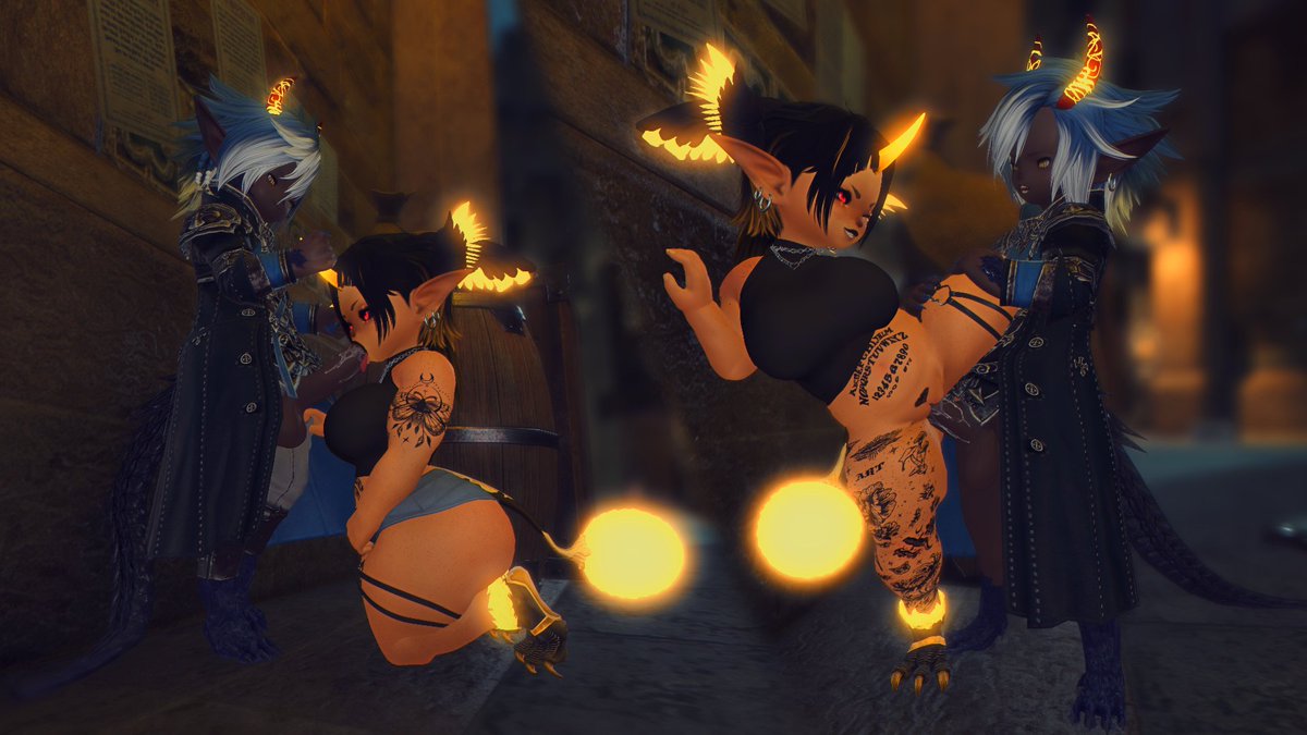 umberxiv's tweet photo. Finally got a chance to spend some one on one time with miva-taurios on BSKY (─‿‿─)~♡  
#NSFWLalafell | #Shortstack | #ffxiv | #NSFWGpose https://t.co/a99inruaMB
