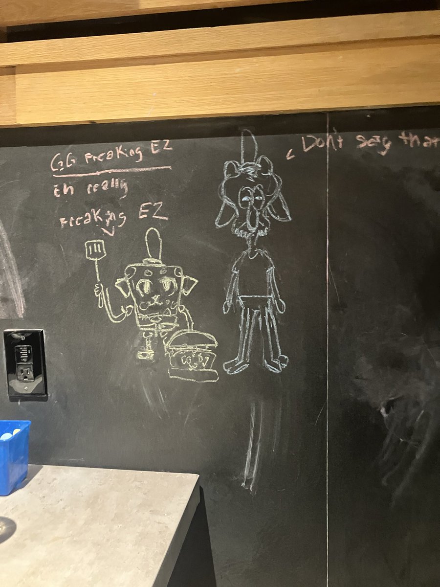 orange32friend's tweet photo. Gg ez furry trivia night chalk sketch https://t.co/bjd82vPXT8
