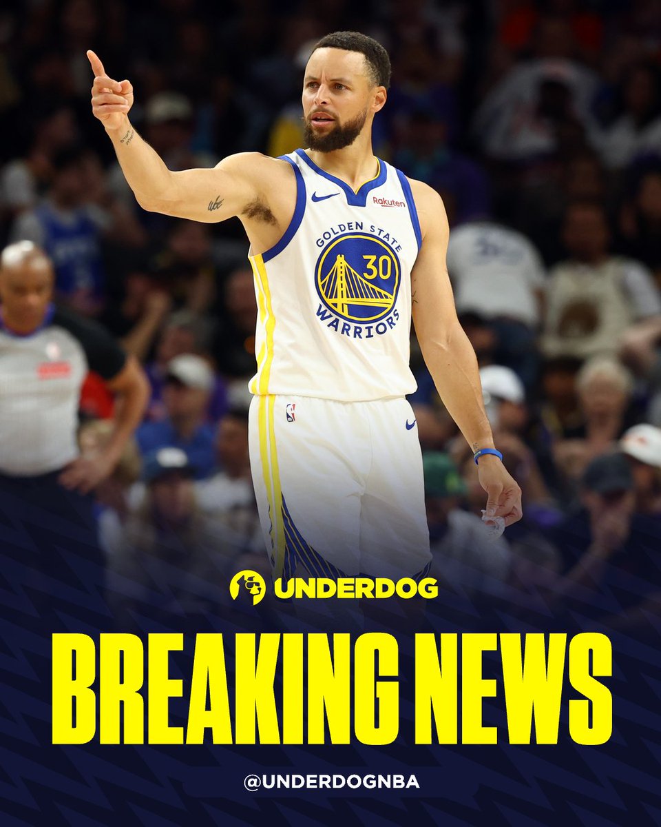 UnderdogNBA's tweet photo. Shams: Stephen Curry has agreed to a 2-year, $116M extension with the Warriors. https://t.co/6Yv0pQTwp1