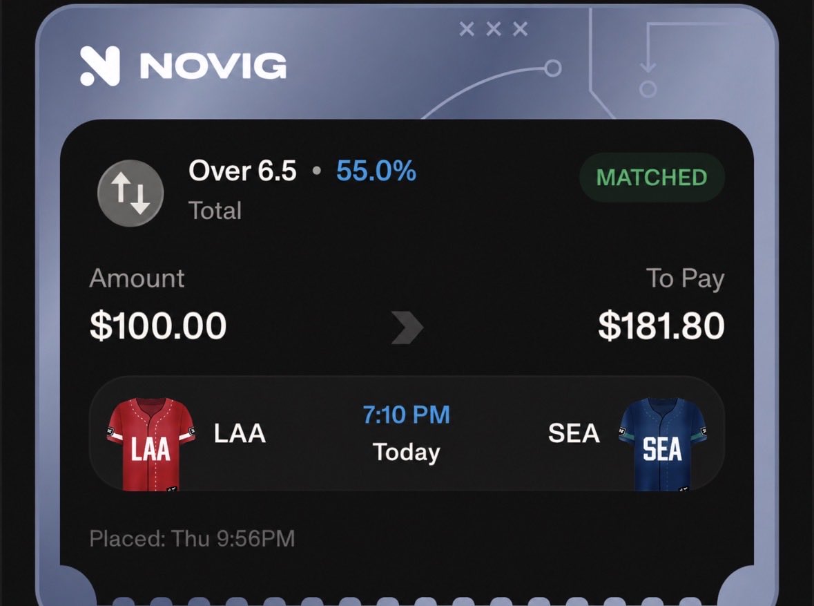 GyopoPicks's tweet photo. MLB NUKES 

Angels Mariners O 6.5 🔒
Padres ML 🔒
Guardians ML 🔒 https://t.co/rJgrHQFvtF