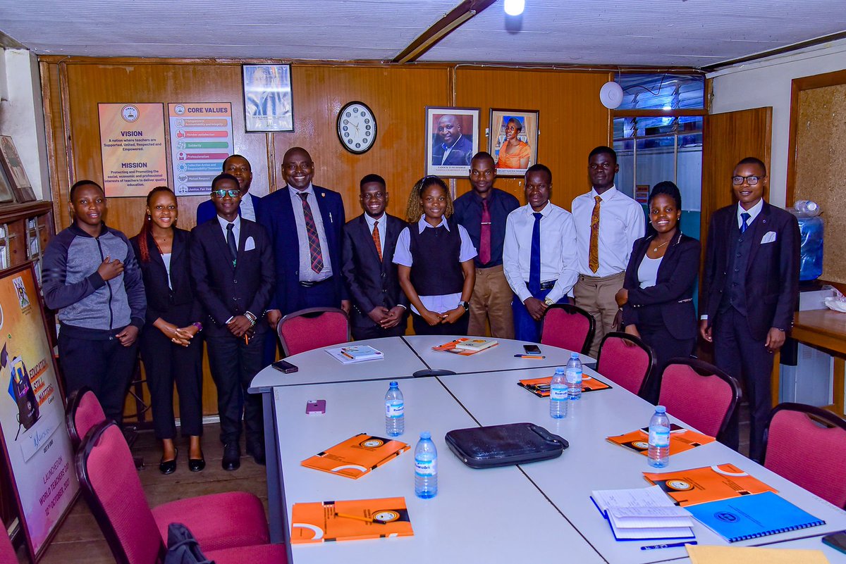 sampson256's tweet photo. Led the UESA National Executive Committee in a productive inaugural meeting with @UNATU_ORG General Secretary Mr. Filbert Baguma  our association’s Patron.
We discussed national mobilisation, advocacy, and policies tailored for young educators.
Grateful for the partnership&amp;Trust. https://t.co/WxvDdjkuWb