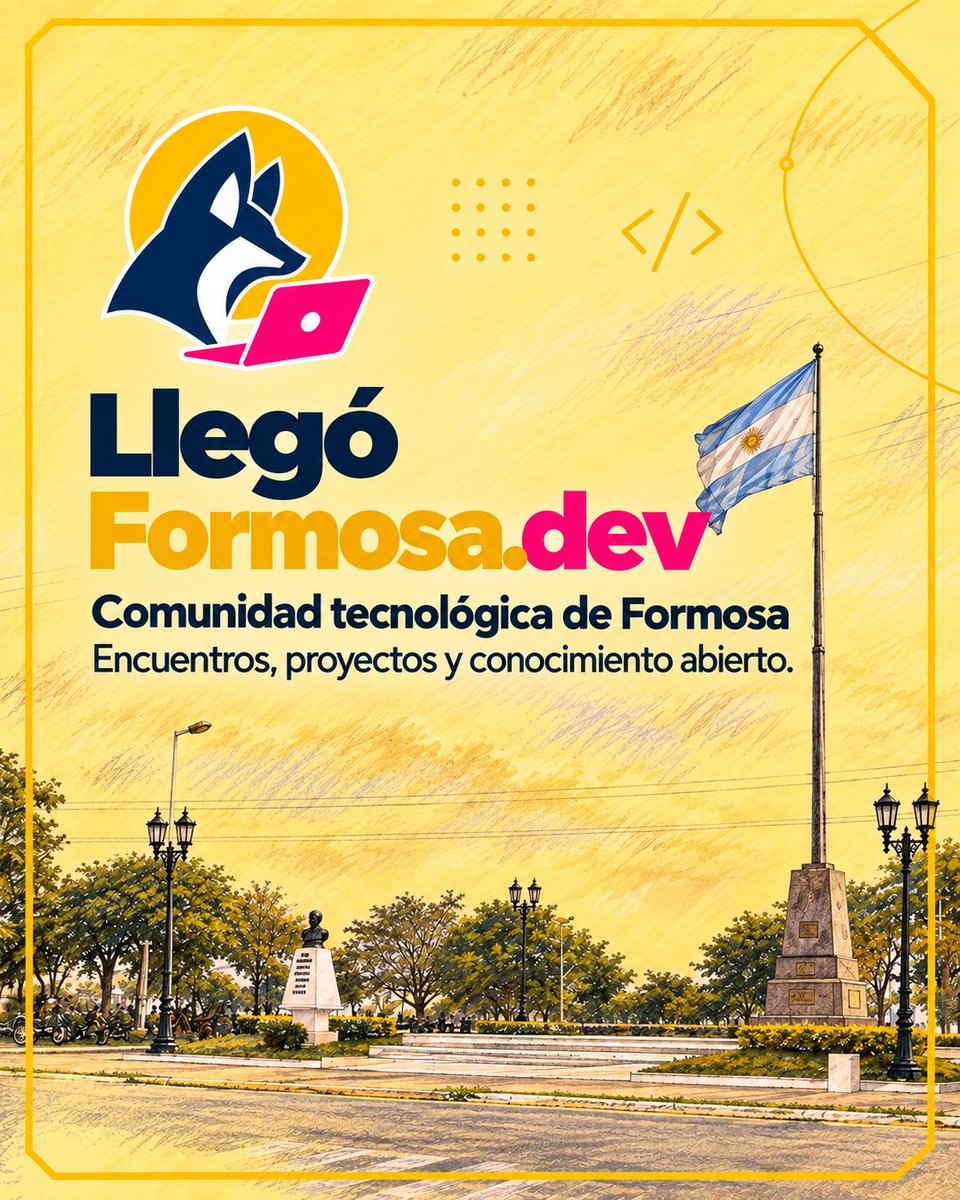 Formosadev's tweet photo. Oficialmente llegó https://t.co/Db8SlsUMsj 🚀
Una comunidad tecnológica nacida en Formosa para aprender, conectar y construir juntos.

Ya estamos impulsando encuentros, proyectos, hackathons y espacios donde compartir conocimiento, ideas y oportunidades.

Sumáte en la web 🤝 https://t.co/Eu3aK20bZy
