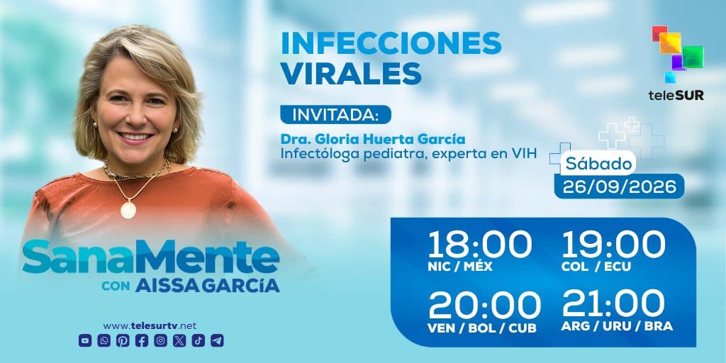 sanamentetls's tweet photo. 🦠 ¿El Herpes Zóster y la Varicela son lo mismo? 😷
🎙️ No te pierdas mañana el estreno de un nuevo episodio de #SanaMente, con @AissateleSUR y la Dra. Gloria Huerta García.
📌 Ubica el horario de tu región y sigue la señal #EnVivo de @teleSURtv 👇🏾
https://t.co/1MhWF0eLJg https://t.co/2CX1DU34Ww