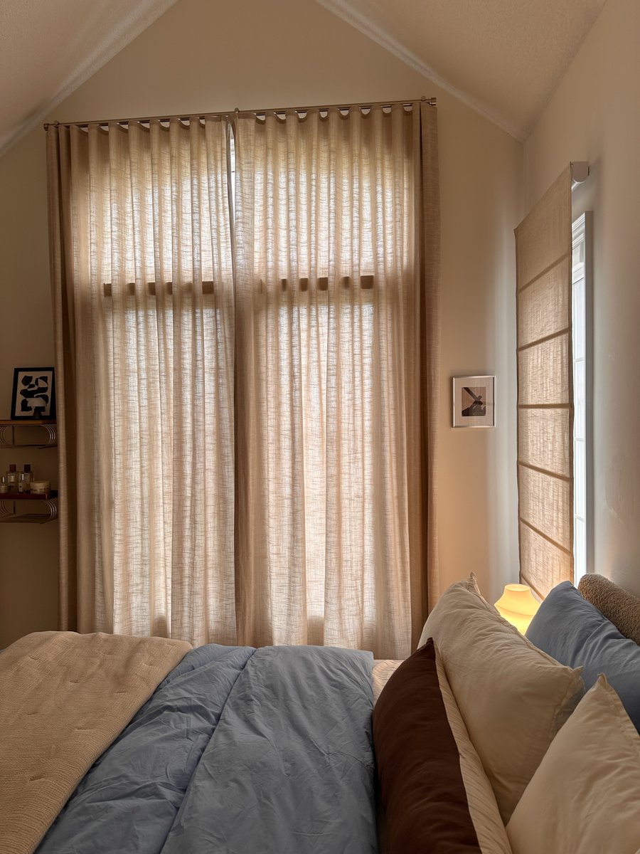TerrenceTuvcs's tweet photo. These new curtains from @twopagescurtains transformed our bedroom into a peaceful retreat. Use code CLEMENCE for 24% off through September 10. https://t.co/sepEnueOaE