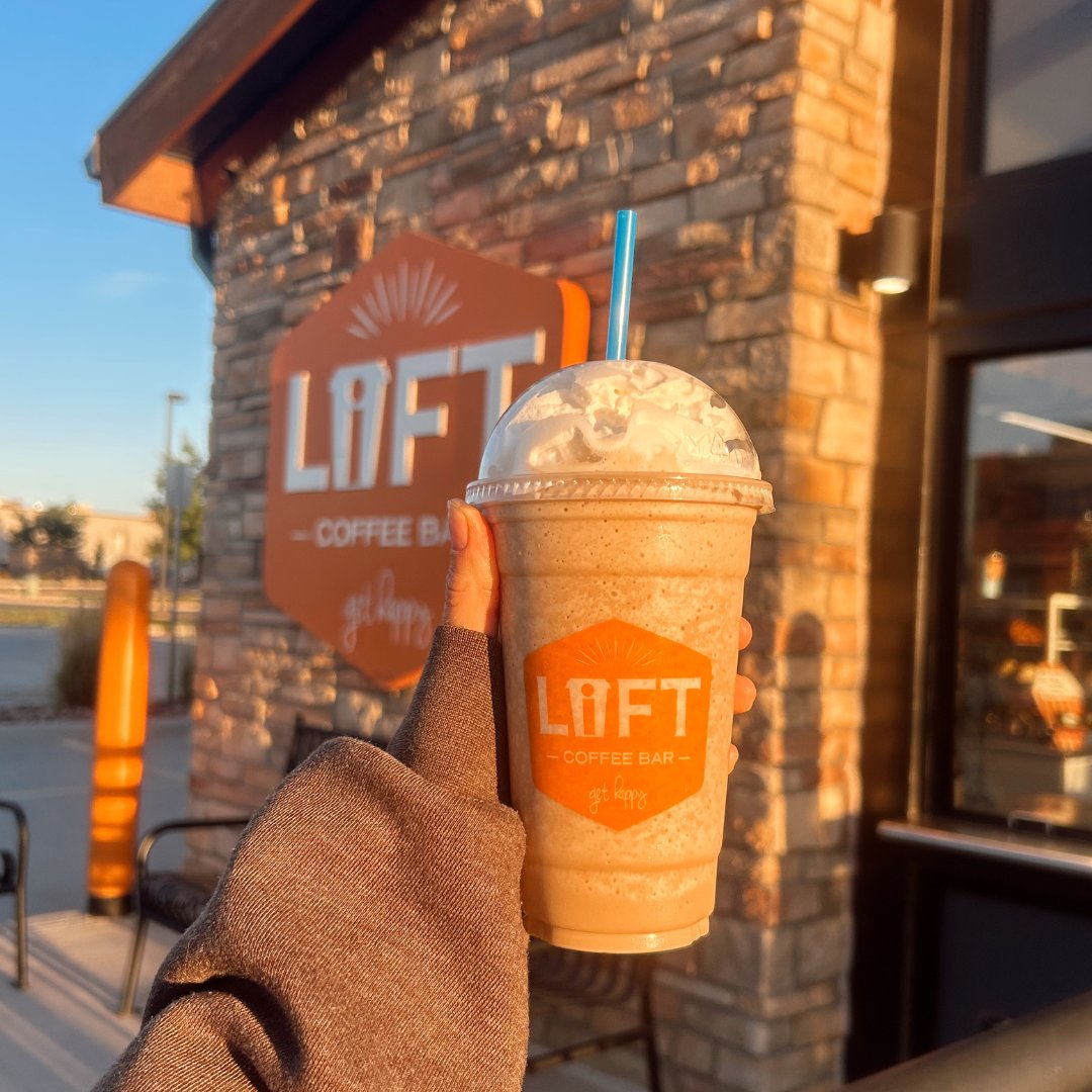 LiftCoffeeBar's tweet photo. NATIONAL FRAPPE DAY is tomorrow! 😎

Did you know pretty much ANY Lift drink can be made frozen?

October 7 → $1 OFF ANY FRAPPE • ALL DAY

Pick your favorite. Blend it up. GET HAPPY. 🧡

#NationalFrappeDay #GetHappy https://t.co/WCWfqHK2Jk