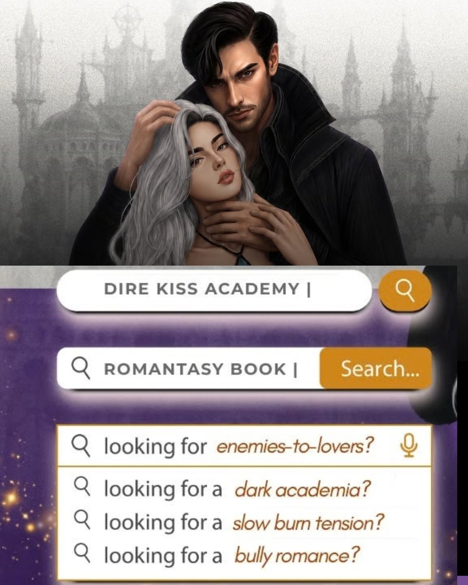 Darkromanceara's tweet photo. ⭐⭐⭐⭐🌙 
#DireKissAcademy #AFreshStart 1
@sarahbellucciauthor

Giselle and Draven and Dax Jadehart:
Dark academia, bully romance, real enemies-to-lovers, vampires, werewolves, forbidden magic, secrets, betrayals, and SO many suspicious people. #fantasy #books #cliffhanger https://t.co/zblrefFoXS