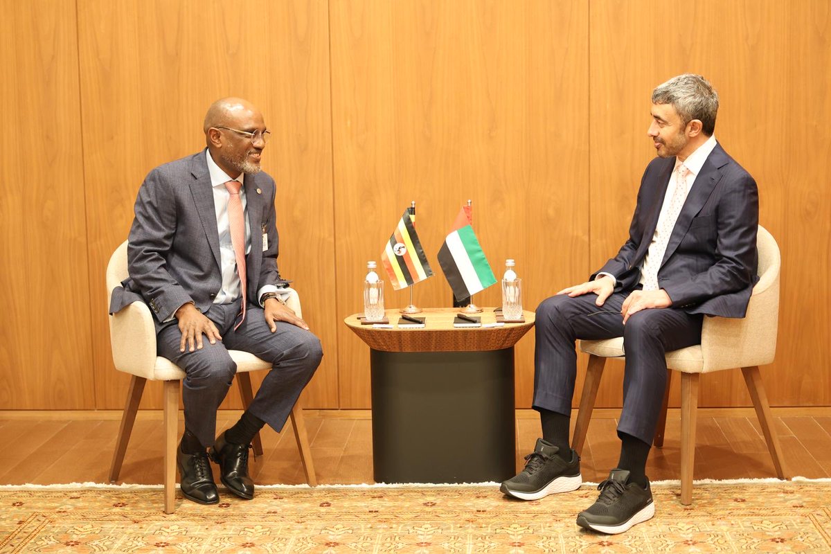 adoniaayebare's tweet photo. Very Productive and cordial meeting with His Highness Sheikh Abdullah Bin Zayed  Al Nahyan Deputy Prime Minister and Foreign Minister of the United Arab Emirates. His Highness informed me of the decision to lift travel restrictions on Uganda subject to a delegation of UAE visiting the Uganda civil aviation authority and other entities to assess preparedness. This will done in the next seven days. I thank His Highness and his Government for this decision to restore Economic ties between our countries. @KagutaMuseveni @mkainerugaba @UgandaCAA @MinofHealthUG @UgandaMediaCent
