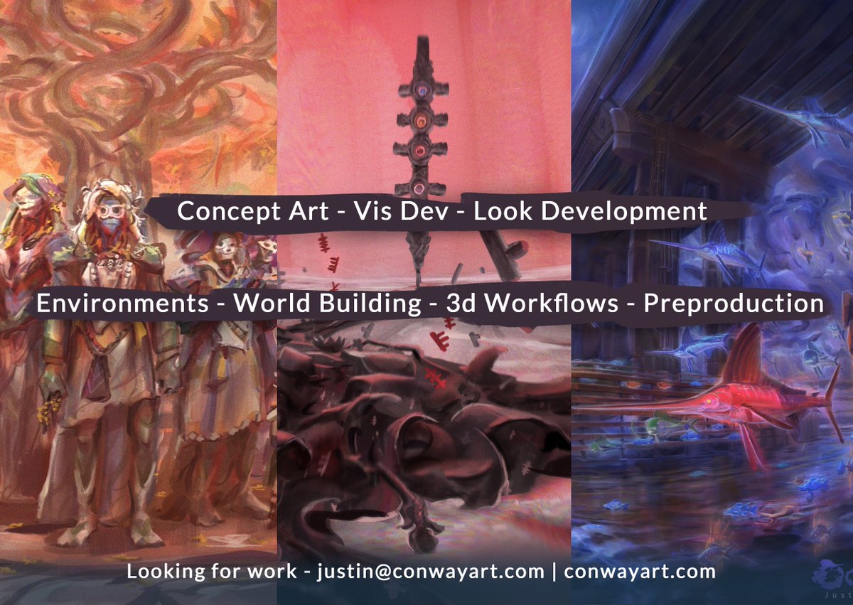 ConwayArt_'s tweet photo. Hi I'm looking for work and would appreciate the shares or connections.
>> https://t.co/sYn3l8DjXi <<My portfolio website
#conceptart #visualdevelopment #gamedev https://t.co/N0qPdWrACh