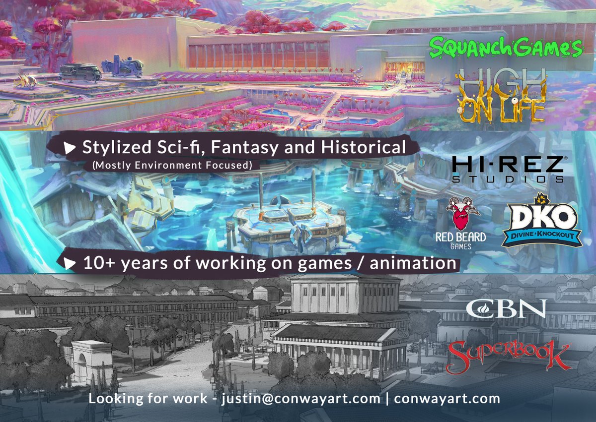 ConwayArt_'s tweet photo. Hi I'm looking for work and would appreciate the shares or connections.
>> https://t.co/sYn3l8DjXi <<My portfolio website
#conceptart #visualdevelopment #gamedev https://t.co/N0qPdWrACh
