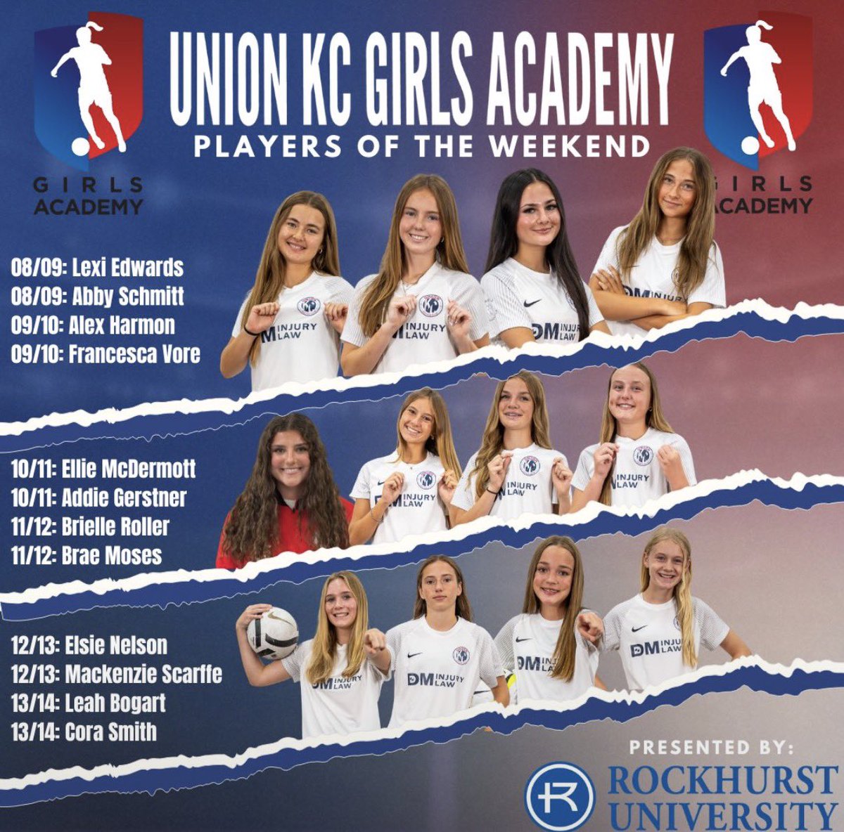 UnionKC2030GA's tweet photo. Congrats to our most recent GRIT players. Our 🔐 defenders Brae Moses &amp; Brielle Roller. 

#classof2030 #girlsacademy #soccer https://t.co/oD7IRrsAm3
