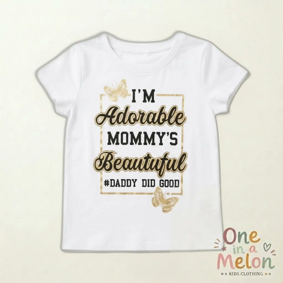 bensu_358's tweet photo. Let’s be honest: Daddy definitely did good. Our new graphic tee celebrates the family MVPs with humor, love, and a little toddler sass. Perfect for her closet. Sizes 3–6 years. Price: $9 USD https://t.co/yEkdLydMid