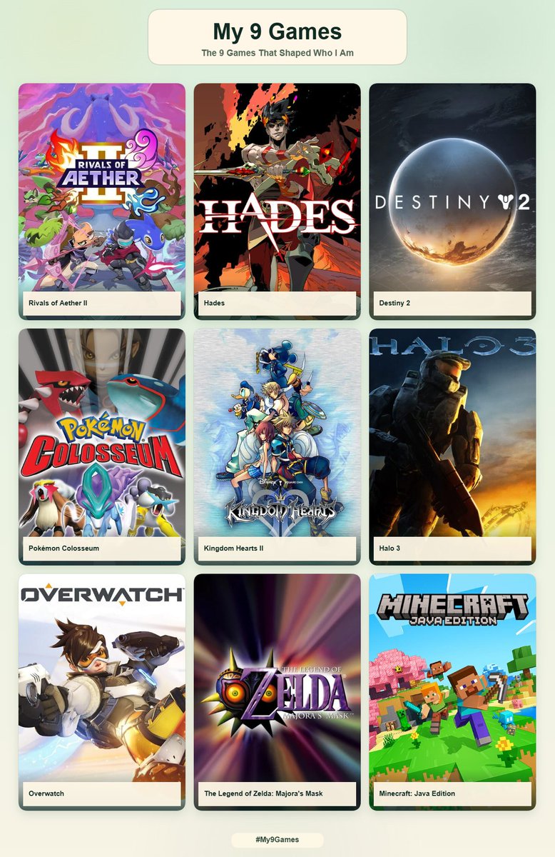 ZekeWhere's tweet photo. me and the games that shaped me <3 https://t.co/v5efb3Znf5