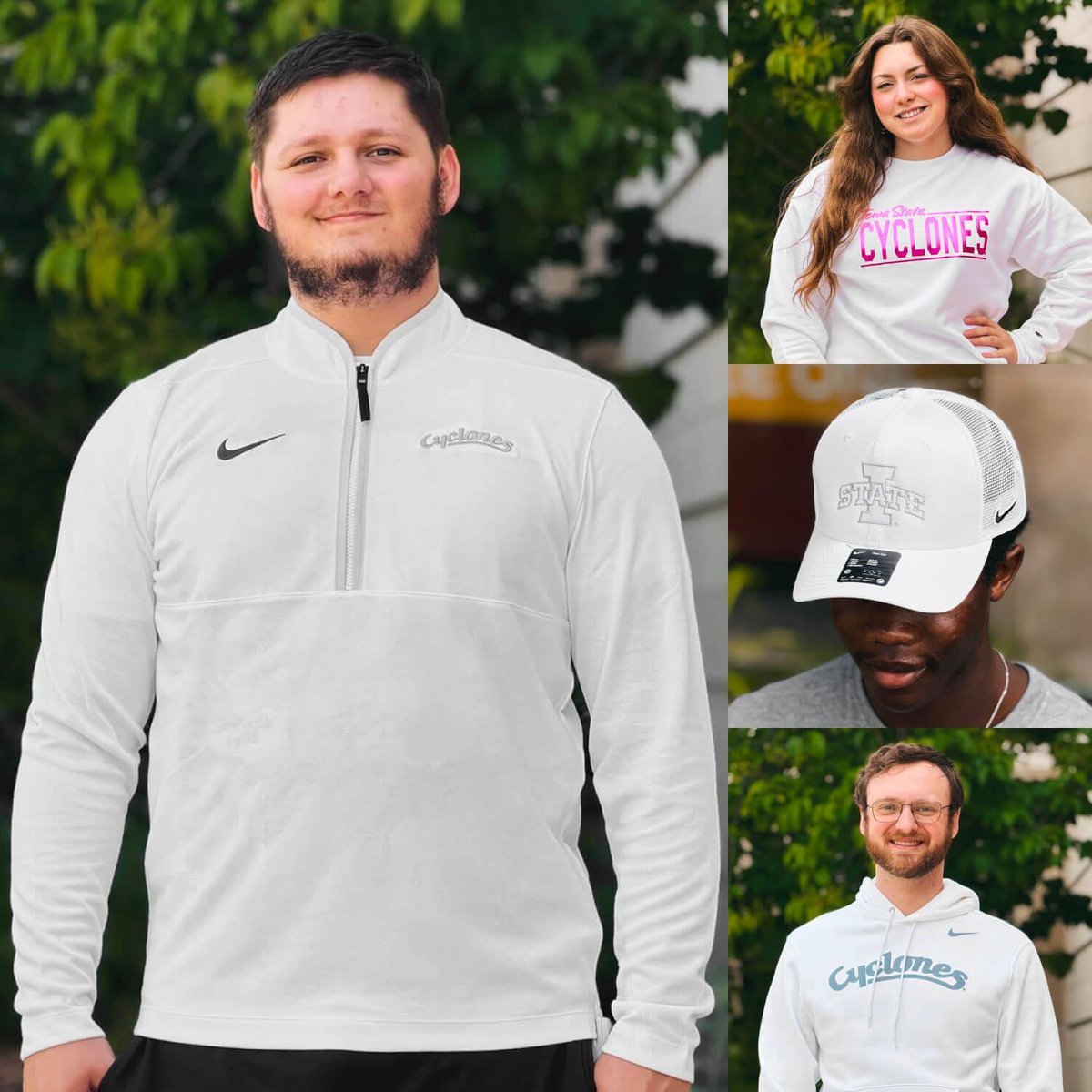 isubookstore's tweet photo. Let's dominate game day in white for @cyclonefb on 9/26 & let your Cyclone pride shine! Grab exclusive deals at @isubookstore—these specials are only available here & they're going fast. Secure your gear now: https://t.co/kY5vM9sjAQ #gocyclones #whiteout https://t.co/Mc1GBIALuG