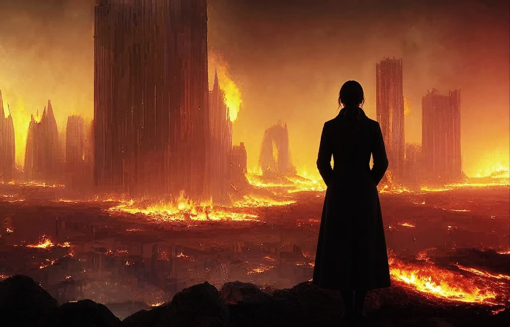 Daniell64334313's tweet photo. It’s Armageddon in the old matrix. It’s absolutely in  chaos. 
The old world is dying and it’s a glorious thing to witness! 
The old world has to die before we can walk into the new world..
Who’s coming with me ? https://t.co/IDc6ou6FhE